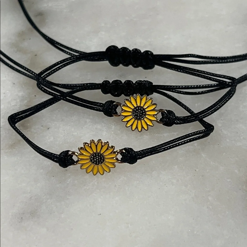 Sunflower Best Friend Bracelet Set